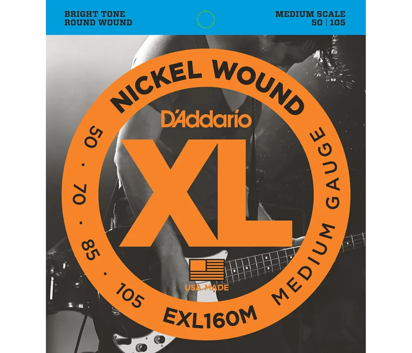 D'Addario EXL160M Nickel Wound Bass 4-Strings Medium - 50-105