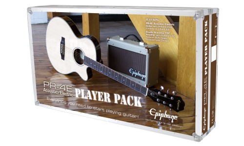 Epiphone PPGR-EEP4NACH1 PR-4E Player Pack Acoustic-Electric Guitar - Natural