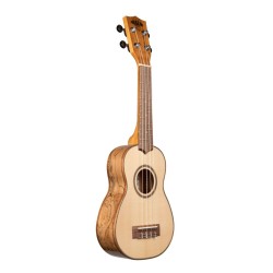 Kala Solid Spruce Top - Flame Maple Series Soprano Ukulele - Included Bag