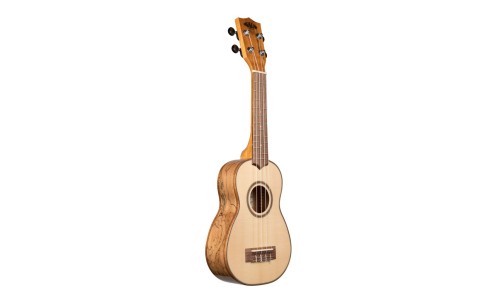 Kala Solid Spruce Top - Flame Maple Series Soprano Ukulele - Included Bag