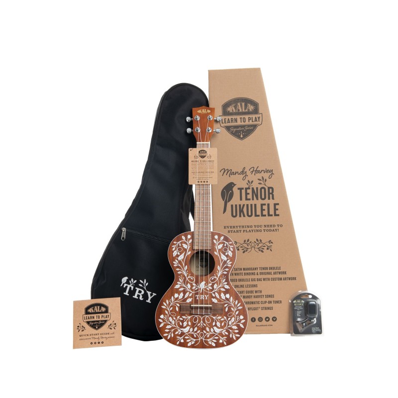 Kala Mandy Harvey Learn To Play Signature Series Tenor Ukulele Starter Kit