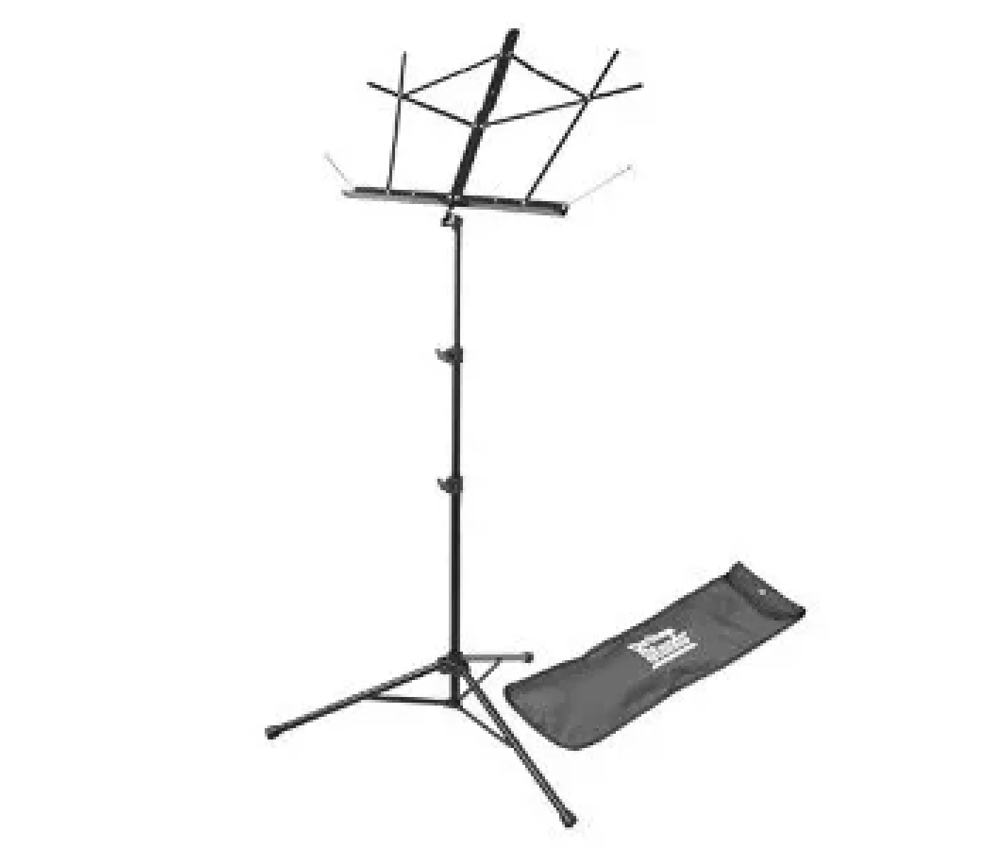 Power Beat MS400B Portable Tripod Music Stand with Bag - Black