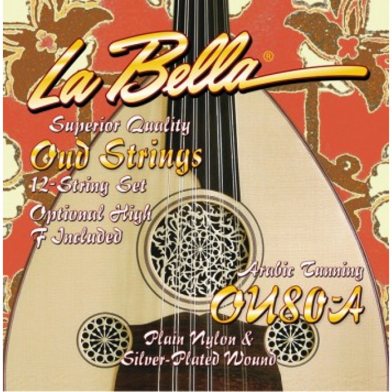 La Bella OU80A Oud String Arabic Tuning Nylon - Silver Plated Wound