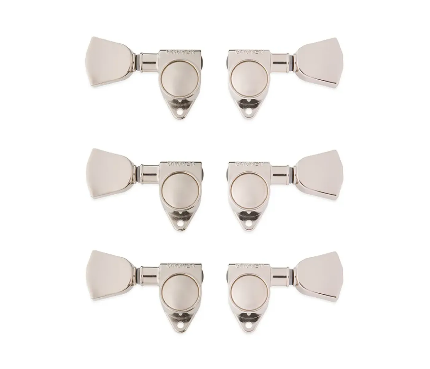 Gibson Accessories PMMH-015 Modern Tuning Machine Heads - Nickel With Metal Buttons Gibson Accessories PMMH-015 Modern Tuning Machine Heads - Nickel With Metal Buttons