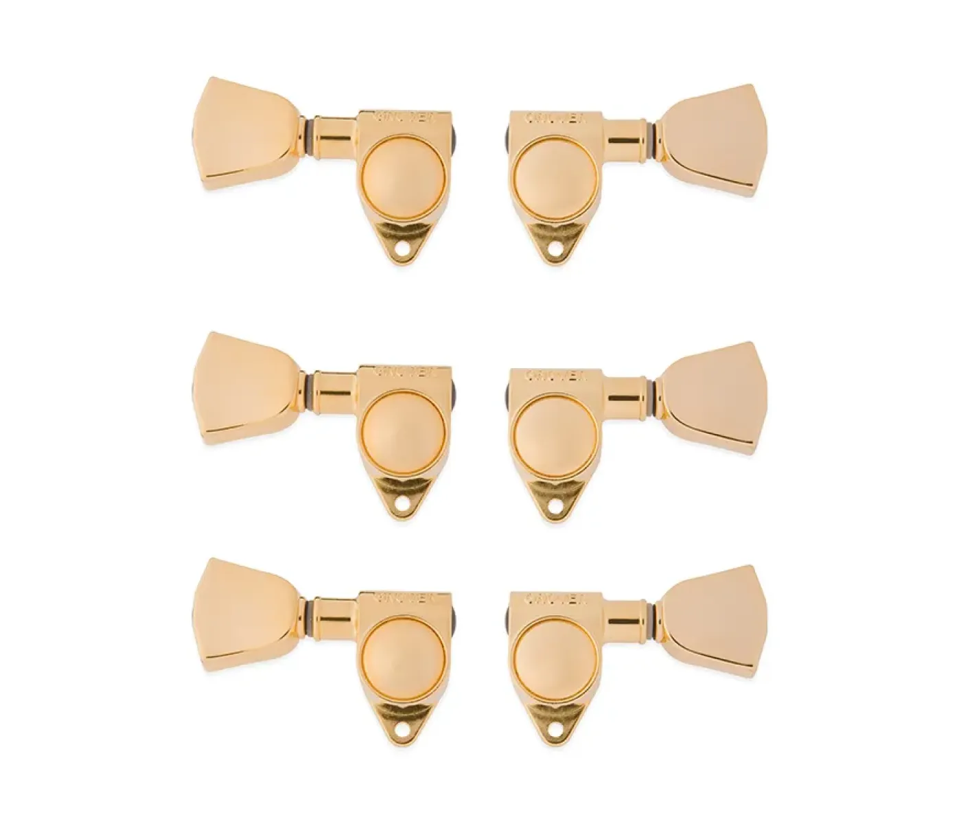 Gibson Accessories PMMH-025 Modern Tuning Machine Heads - Gold With Metal Buttons Gibson Accessories PMMH-025 Modern Tuning Machine Heads - Gold With Metal Buttons