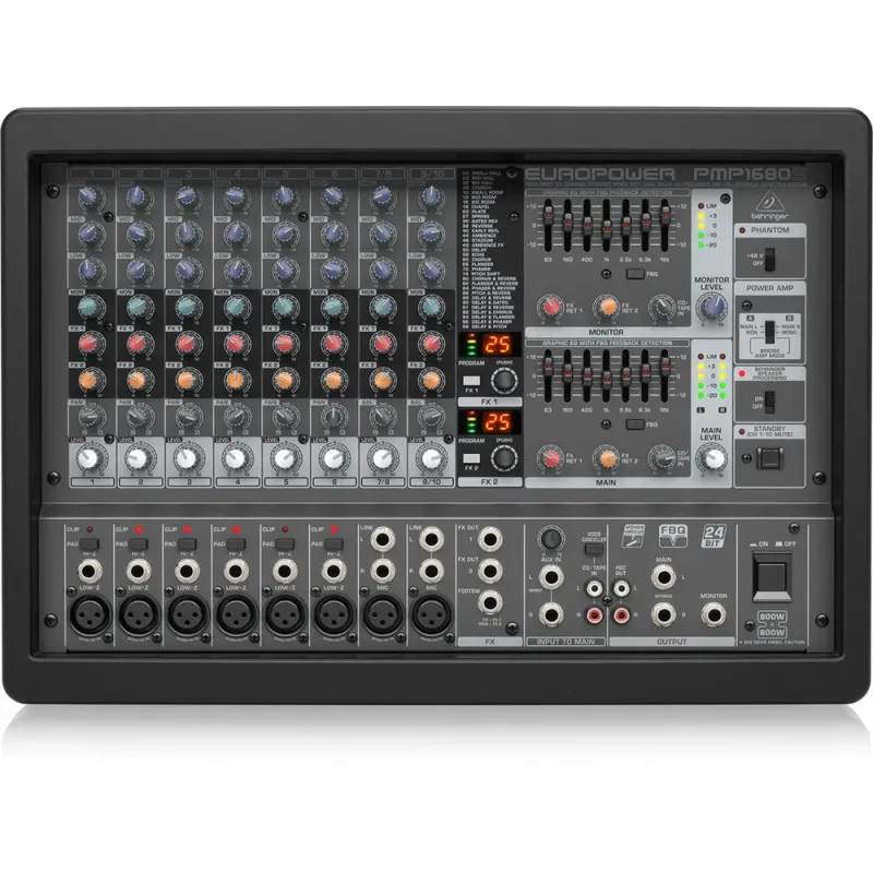 Behringer Europower PMP1680S 10-channel 1600W Powered Mixer Behringer Europower PMP1680S 10-channel 1600W Powered Mixer