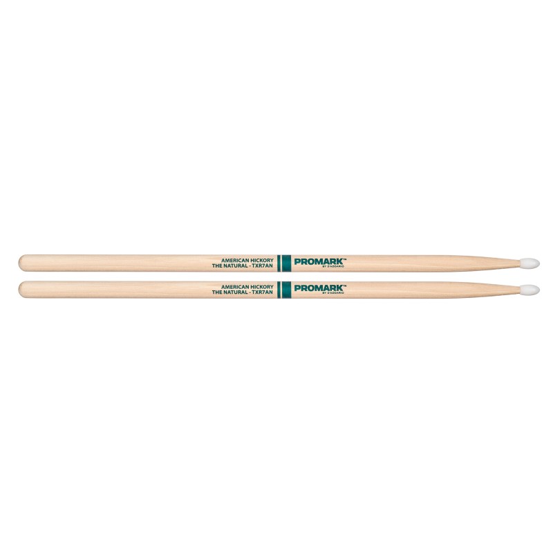 ProMark Drumsticks TXR7AN Hickory 7A "The Natural" Nylon Tip