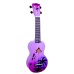 Mahalo Ukulele Soprano " Hawaii " Designer Series Purple Burst with Bag