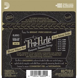 D'Addario EJ25C Pro-Arté Clear Nylon Composite Flamenco Guitar Strings - Clear Nylon