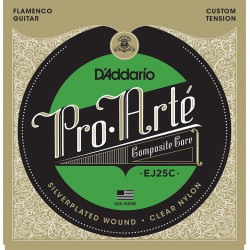 D'Addario EJ25C Pro-Arté Clear Nylon Composite Flamenco Guitar Strings - Clear Nylon