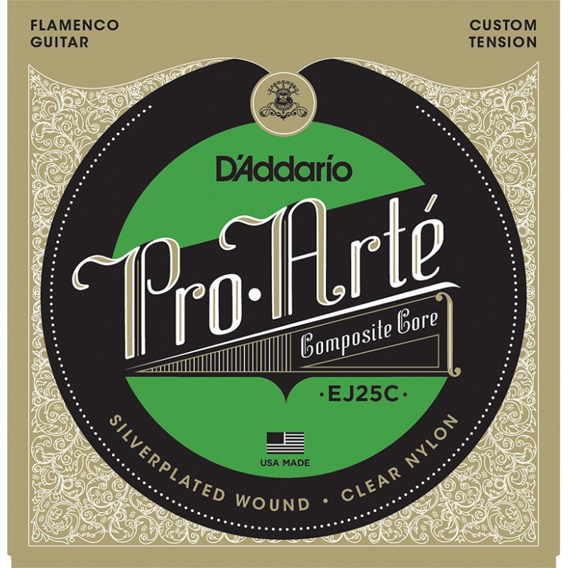 D'Addario EJ25C Pro-Arté Clear Nylon Composite Flamenco Guitar Strings - Clear Nylon