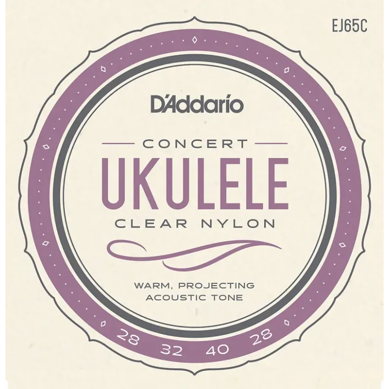 D'Addario EJ65C Pro-Arté Custom Extruded Ukulele Strings - Concert