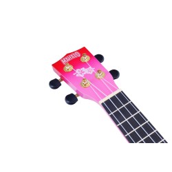 Mahalo MD1HBRDB Ukulele Soprano " Hibiscus " Designer Series Red Burst with Bag