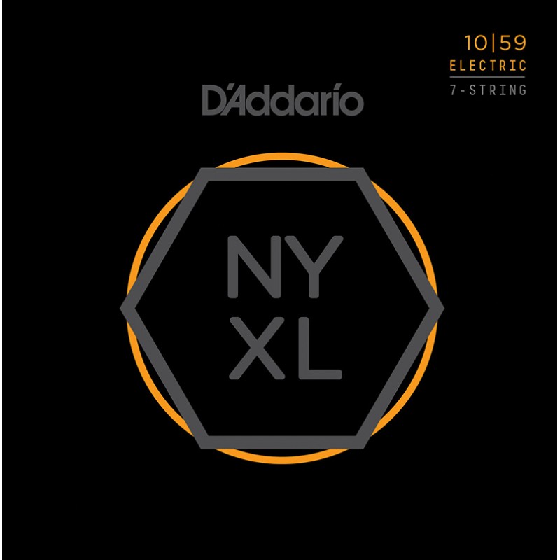 D'Addario NYXL1059 Electric Guitar String Nickel Wound 7-String Regular Light - 10-59