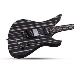 Schecter 1741 Electric Guitar Synyster Custom-S - Gloss Black With Silver Pin Stripes