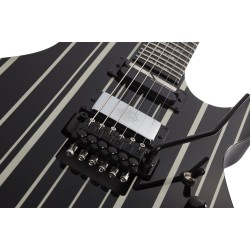 Schecter 1741 Electric Guitar Synyster Custom-S - Gloss Black With Silver Pin Stripes