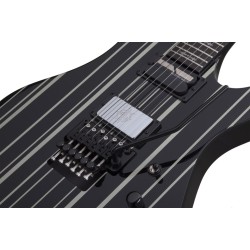 Schecter 1741 Electric Guitar Synyster Custom-S - Gloss Black With Silver Pin Stripes