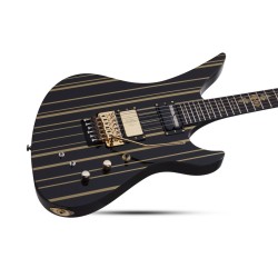 Schecter 1742 Electric Guitar Synyster Custom-S - Gloss Black With Gold Stripes