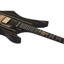 Schecter 1742 Electric Guitar Synyster Custom-S - Gloss Black With Gold Stripes