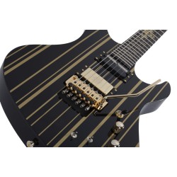 Schecter 1742 Electric Guitar Synyster Custom-S - Gloss Black With Gold Stripes