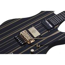 Schecter 1742 Electric Guitar Synyster Custom-S - Gloss Black With Gold Stripes